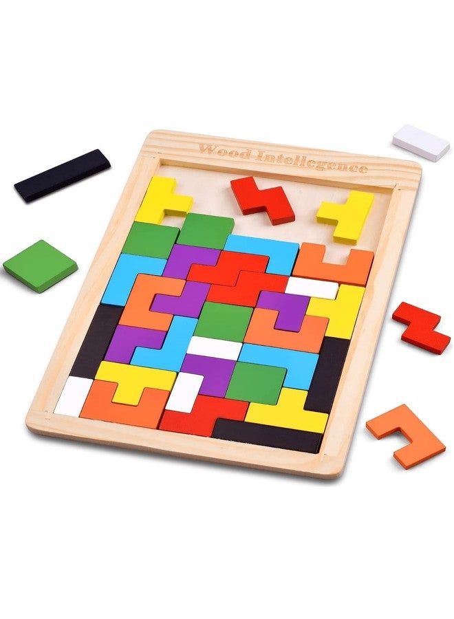SHASHIKIRAN Wooden Russian Blocks Puzzles for Kids Adults, Wood Intelligence Kids Toys for 2-5 Years Boy,Wooden Puzzles Brain Teasers Toy Educational Gift for 7-10 Years - Image 1